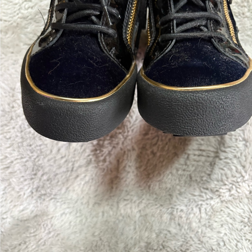 Giuseppe Zanotti Black Sneakers with Gold Details - Picture 6 of 14